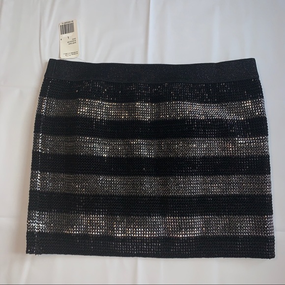 Metallic Silver & Black NWT Bodycon Mini - Picture 7 of 14